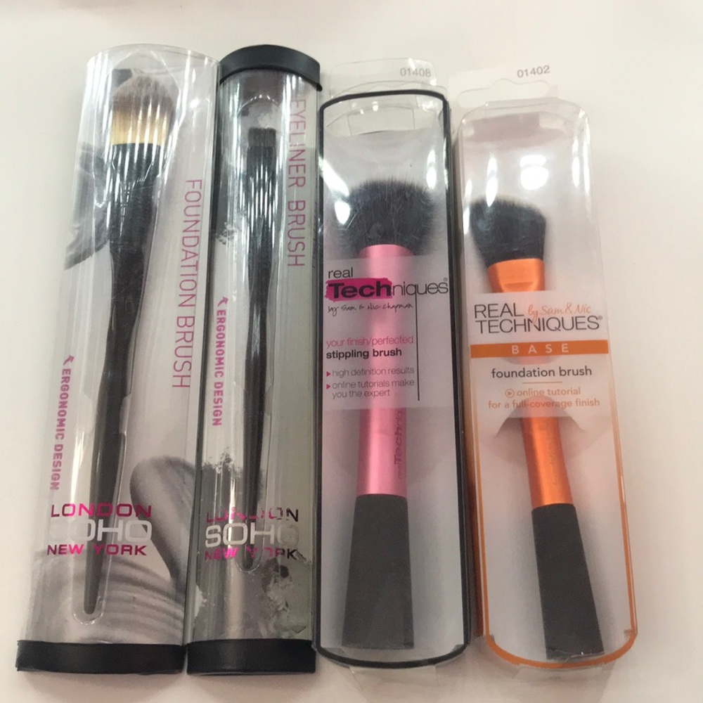 For sale are a set of 4 makeup brushes $35